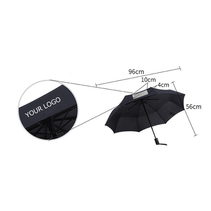 Travel Umbrella Windproof with 8 Ribs, Auto Open Close, Compact Folding Umbrella, Lightweight Portable for Women and Men, MOQ 50