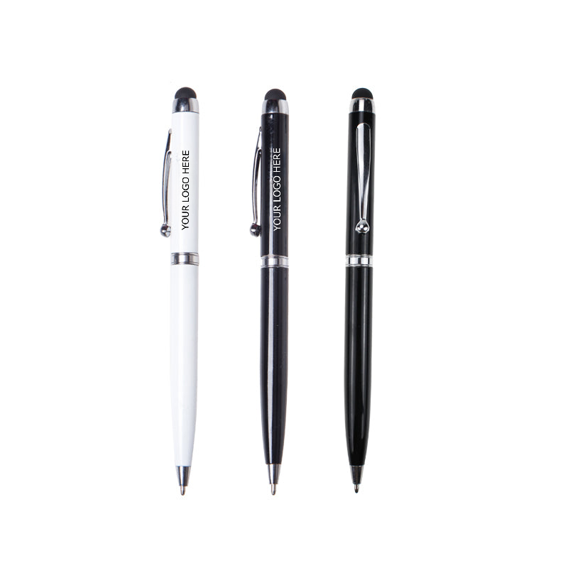 Stylus Ballpoint Pen for Business, Silver, Black, MOQ 10