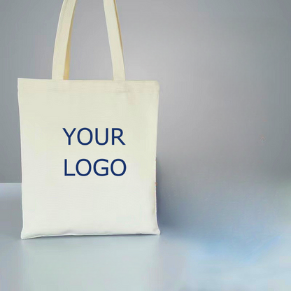 14.6" x 13", Vertical Canvas Bag Custom LOGO Portable Shopping Bag