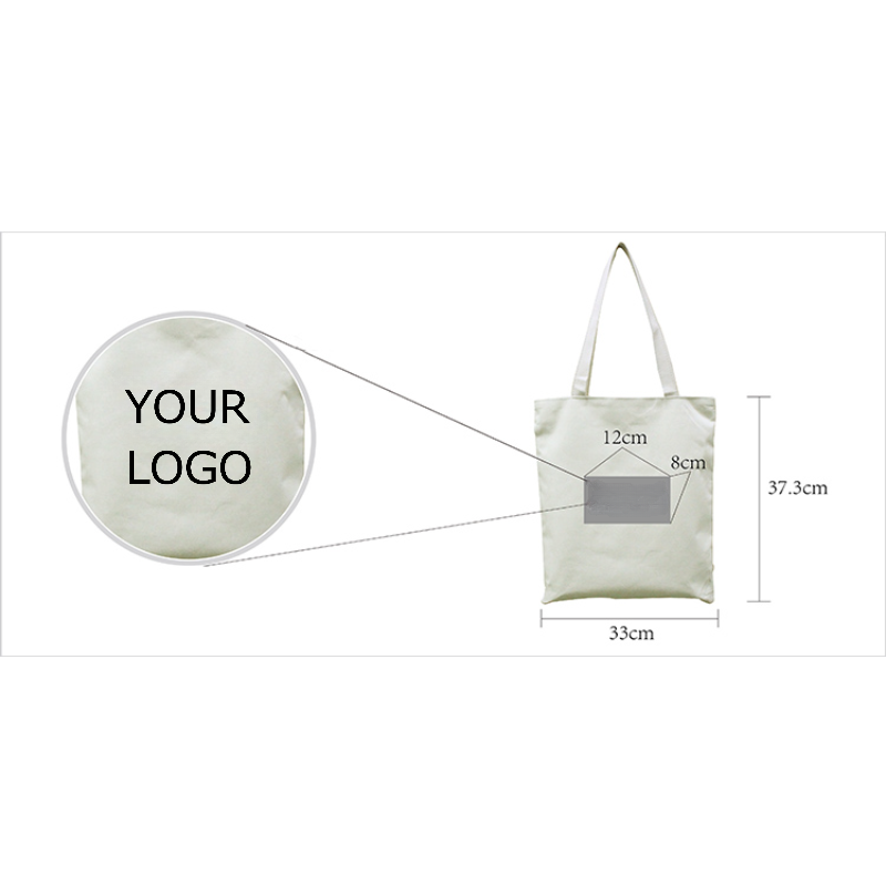 White Canvas Tote, Zippered Top Tote Bag with Easy-reach Interior Pocket, MOQ 10