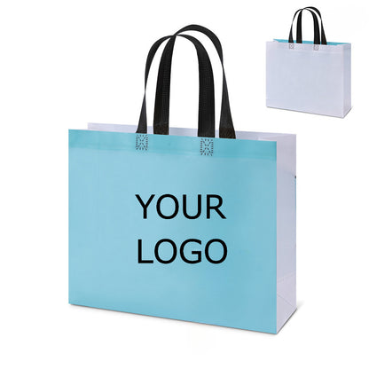 12.60"x10.24"x3.94" Lamination Non-woven Shopping Tote Bag Eco-friendly Storage Bag