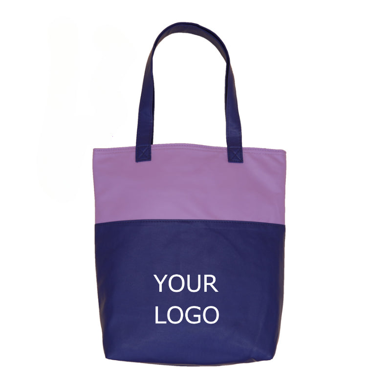 13.39"x15.75"x4.72" Fashion Canvas Two-tone Patchwork Tote Bag with Your Logo