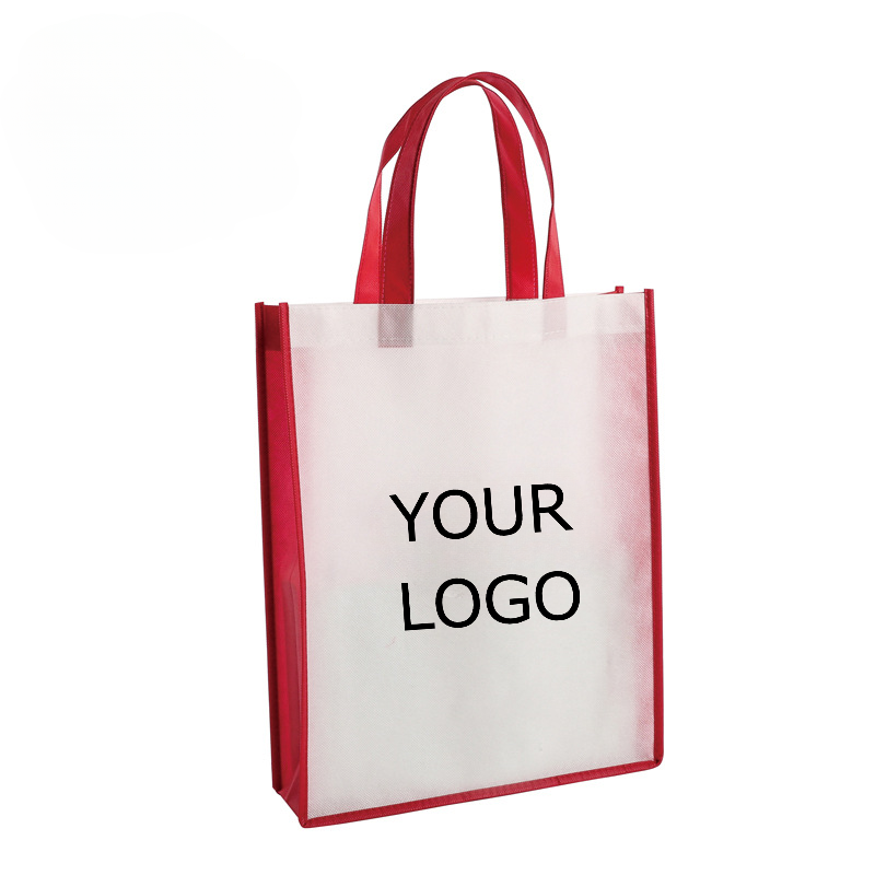 15.91" x 13.54" x 6.69" Reusable Heavy Duty Non Woven Tote Shopping Bag with Personalized Logo