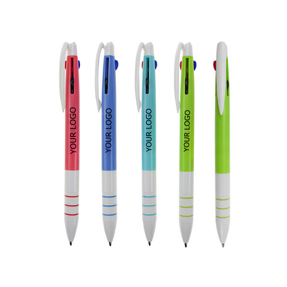 3-in-1 Multicolor Ballpoint Pen, tri-color ballpoint pen, 3 Ink Colors, Plastic Barrel with Cute Candy Color, MOQ 10