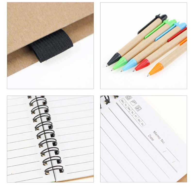 Eco Friendly Notepad Notebook with a Pen, 4" x 5", 65 Sheets, MOQ 50