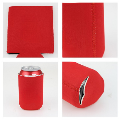 Can Cooler Sleeves , Collapsible Soda Beverage Cover Coolers, Beer Cooler Bag for Tropical Summer Beach Parties, Picnics, BBQs, 3.9" x 5.1",  MOQ 10