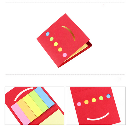 Smiley Sticky Notebook, 3.3" x 3.3", MOQ 50