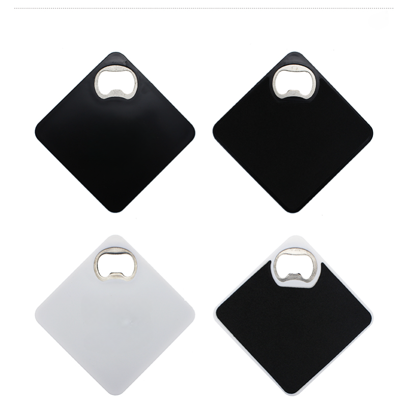 3.1" Square Dual-purpose Bottle Opener/Coaster, MOQ 10