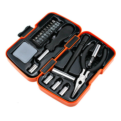 19-Piece Set Home Tool Kit with Portable Case - Basic Tool Set for Home Repairs, MOQ 10