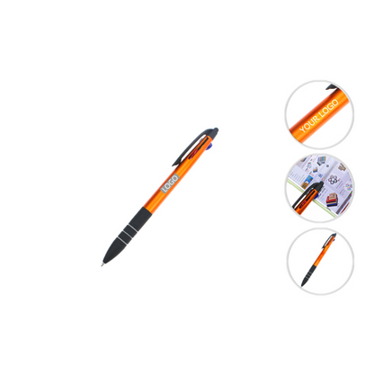 3-in-1 Multicolor Retractable Ballpoint Pen for Office, Soft Touch Click Stylus Pen, MOQ 10