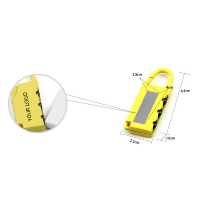 Mini Cartoon Bar Shaped Password Lock, 3-Digit Number Code Combination Padlocks for  Suitcases and Bags, MOQ 10