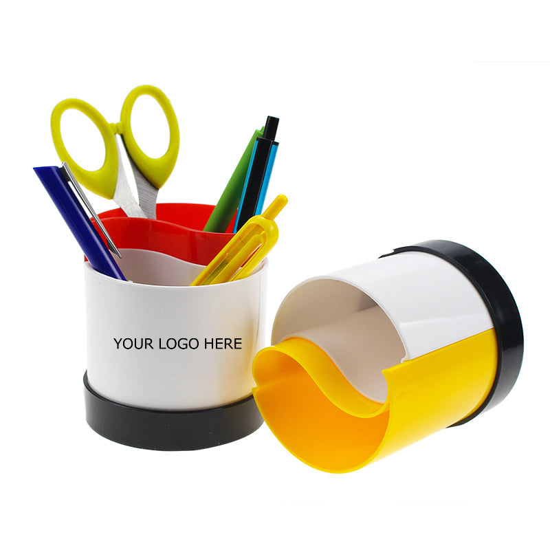 Business Office Plastic Bi-color Pen Holder MOQ 10