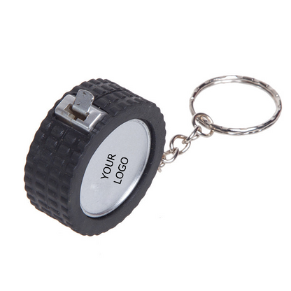 Tire Tape Measure, 1M, Made of ABS, Key Ring, Key Chain, MOQ 100