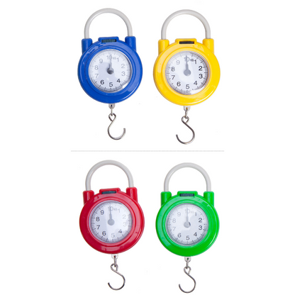 Colorful 10kg Plastic Portable Handheld Hanging Weight Scale, Hanging Spring Scale, MOQ 10