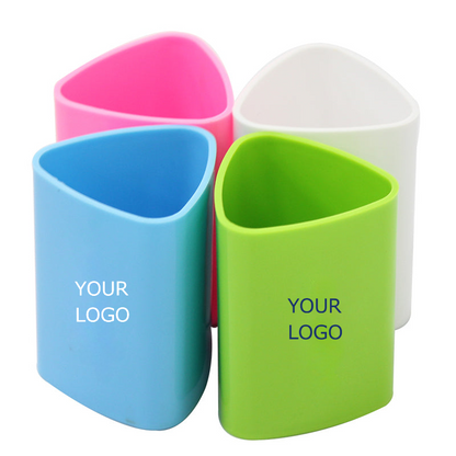 Plastic Colorful Triangular Pen Holder MOQ 10