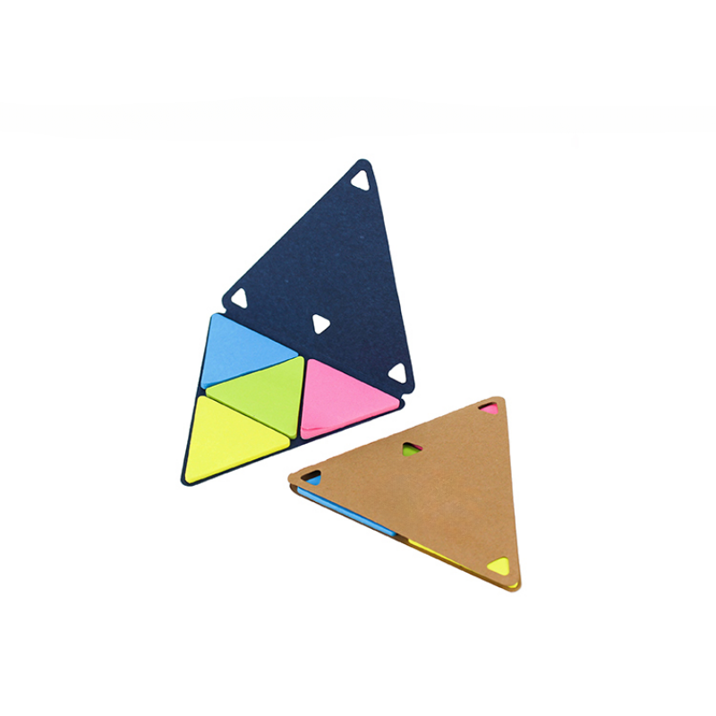 Mini Triangle Sticky Notes Pad, Post-it Notes Pad, 4" x 4" x 4", MOQ 50