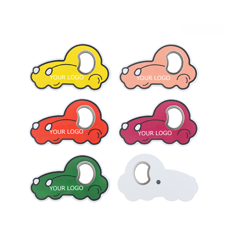 Cute Car Shaped Bottle Opener with Magnet, Fridge Magnet Sticker, MOQ 100