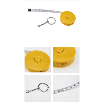 1.5m High Quality Eco-friendly Plastic Round Tape Measure, Medium Size, Key Chain, MOQ 10