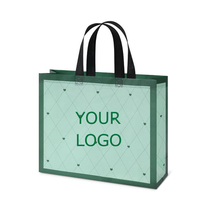 12.60"x10.24"x3.94" Lamination Non-woven Shopping Tote Bag Eco-friendly Storage Bag