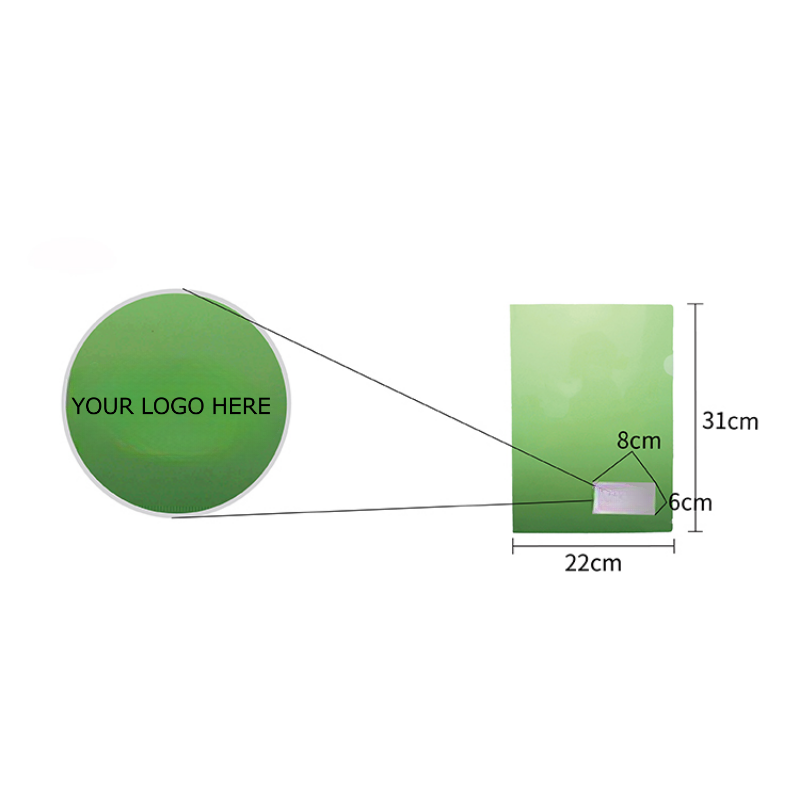 Clear Plastic L Type File Folders for Office MOQ 50