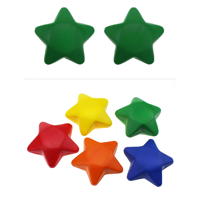 Star Stress Balls, 3 Inch PU Foam Stress Balls, MOQ 10