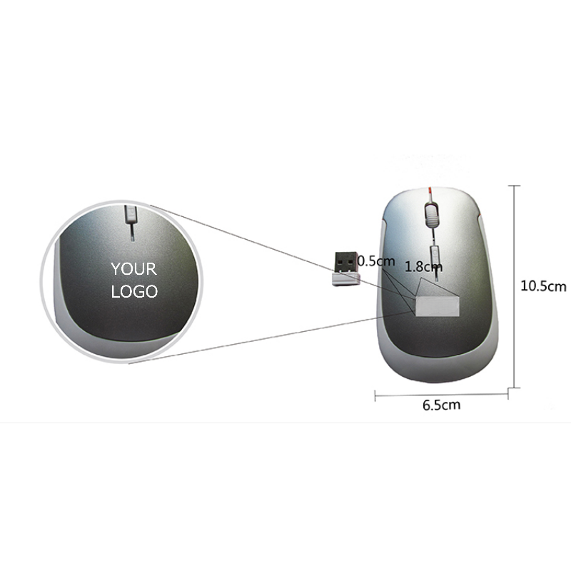 Ultra-Thin 2.4GHz Office Wireless Mouse with USB Receiver Compatible for Notebook, PC, Laptop, Computer, MacBook, MOQ 20