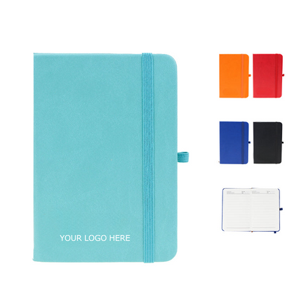 PU Notebook, Elastic Band Closure, A6, 3.7" x 5.5", 74 Sheets, MOQ 10