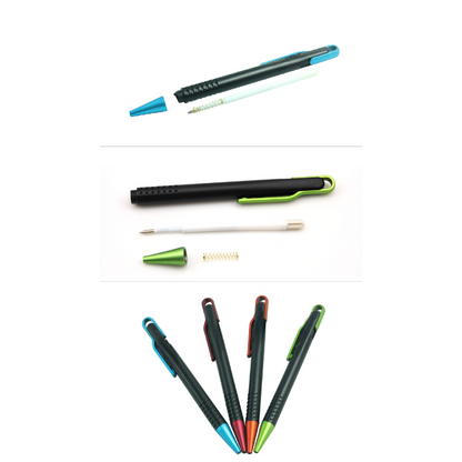 Rainbow Colorful Retractable Ballpoint Pen, Cool Ballpoint Pen, ABS Plastic Barrel, Medium Point, MOQ 10