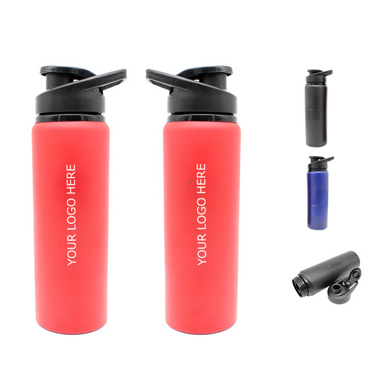 750ML Aluminum Sports Bottle, Reusable Lightweight Snap Lid Water Bottle, MOQ 10