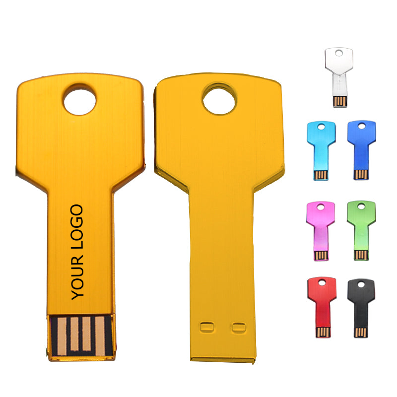 4GB Key Shape USB Flash Drive, Metal Thumb Drive,  USB2.0 Flash Disk Memory, MOQ 10