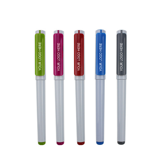 Gel Pen, Colorful, Plastic White Barrel, MOQ 10