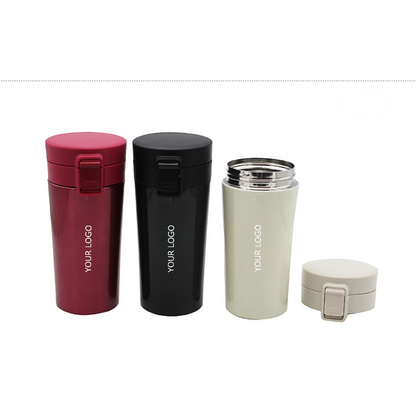 380ML Stainless Steel Vacuum Insulated Bottle with Press  Button Lid, MOQ 10