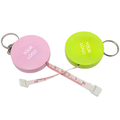 Key Chain, Round Tape Measure, Retractable Colorful Tape Measure, 1.5M, MOQ 100