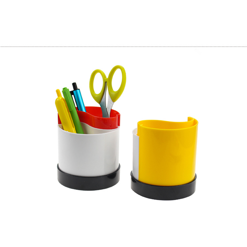 Business Office Plastic Bi-color Pen Holder MOQ 10