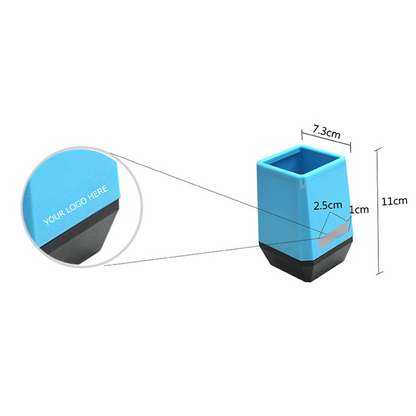 Two-color Patchwork Plastic Pen Holder for Business Office MOQ 10