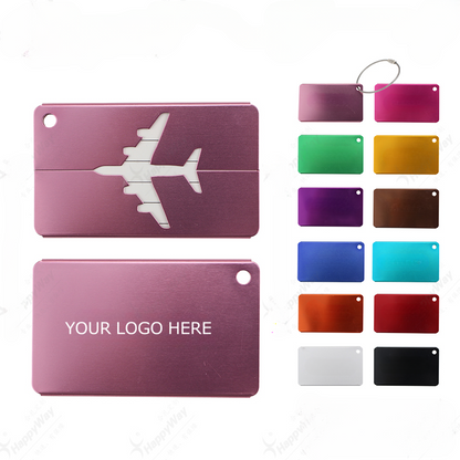 Metal Luggage Tag, Portable Aircraft Consignment Card Tag, Aluminum Alloy Listing Boarding Pass, MOQ 50