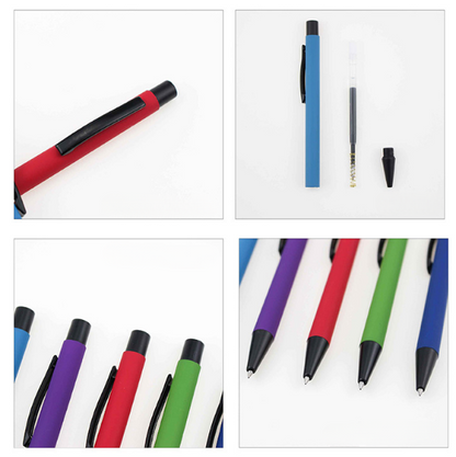 Retractable Metal Gel Pen, Aluminum Alloy Signature Pen, MOQ 10