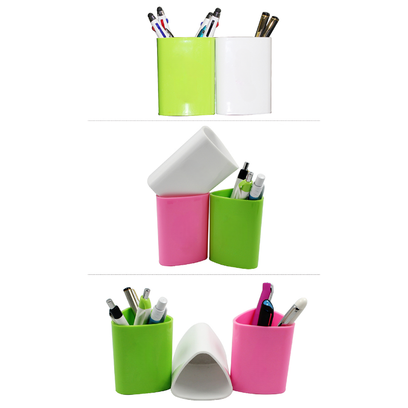 Plastic Colorful Triangular Pen Holder MOQ 10