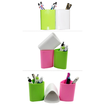 Plastic Colorful Triangular Pen Holder MOQ 10