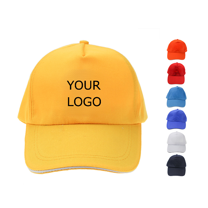 Solid Color Polyester Cotton 5-panel Baseball Cap, Adjustable Metal Buckle, MOQ 10