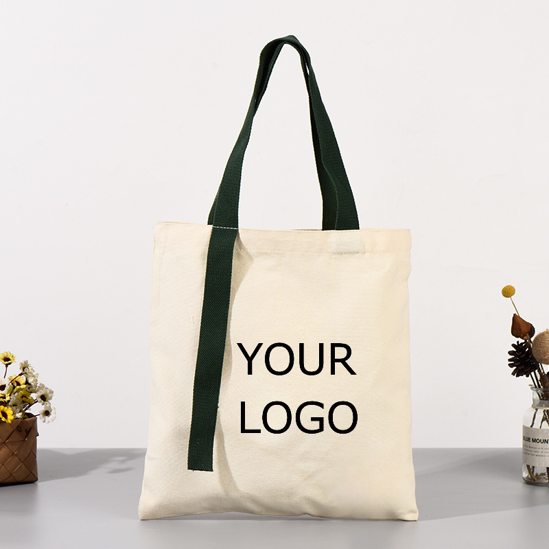 Canvas Bag Vertical Promotional Tote Bag, Tassel Bag, 15.75" x 15"