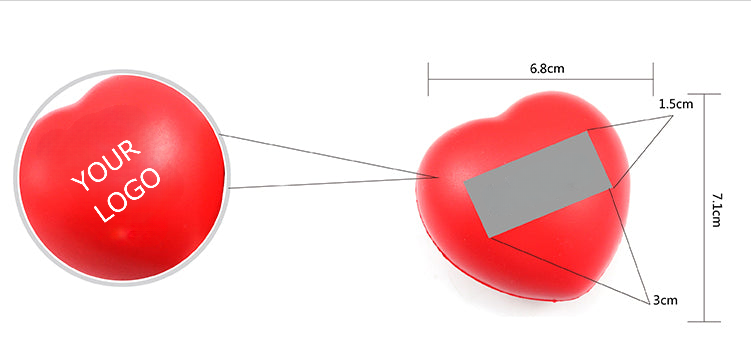 Heart Stress Balls, Valentines Day Hearts, Squeeze Stress Relief Heart Shape Stress Ball, MOQ 100