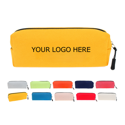 Multi Color Large Capacity Canvas Pencil Case Pouch Stationary Bag MOQ 10