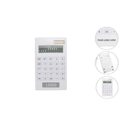 Solar Power Transparent Button Calculator for Business Office School Calculating MOQ 50