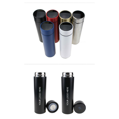 500ML Smart Coffee thermos with LED Temperature Display, Double Walled Vacuum Insulated Water Bottle, Leak Proof Keep Cold and Keep Warm, MOQ 10