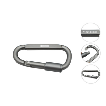 High Quality Aluminum Alloy D Ring Carabiner, MOQ 100