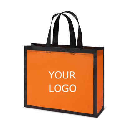 12.60"x10.24"x3.94" Lamination Non-woven Shopping Tote Bag Eco-friendly Storage Bag