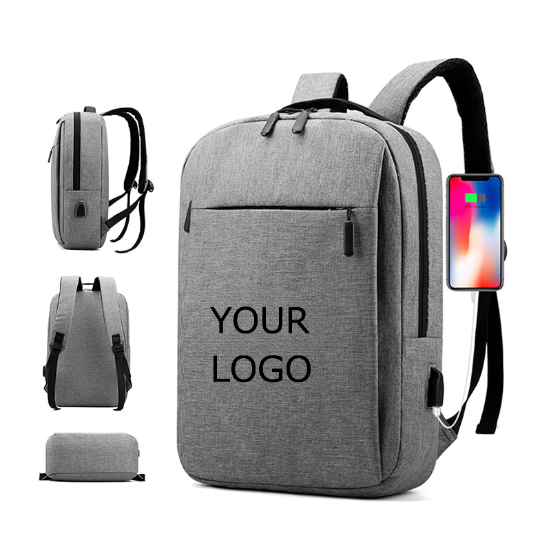 Laptop Backpack with USB Charging Port, Storage Space for 14" Laptop,  MOQ 10