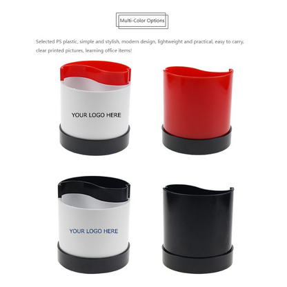 Business Office Plastic Bi-color Pen Holder MOQ 10