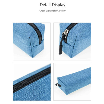 Cationic Fabric Large Storage Zipper Square-shaped Corners Pencil Pouch MOQ 10